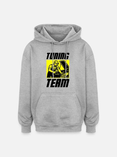 Tuning Team Car - Oversized Unisex Hoodie - heather grey