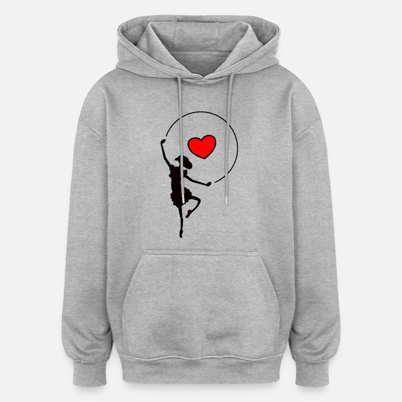 Danser - Sweat à capuche oversize unisexe - gris chiné