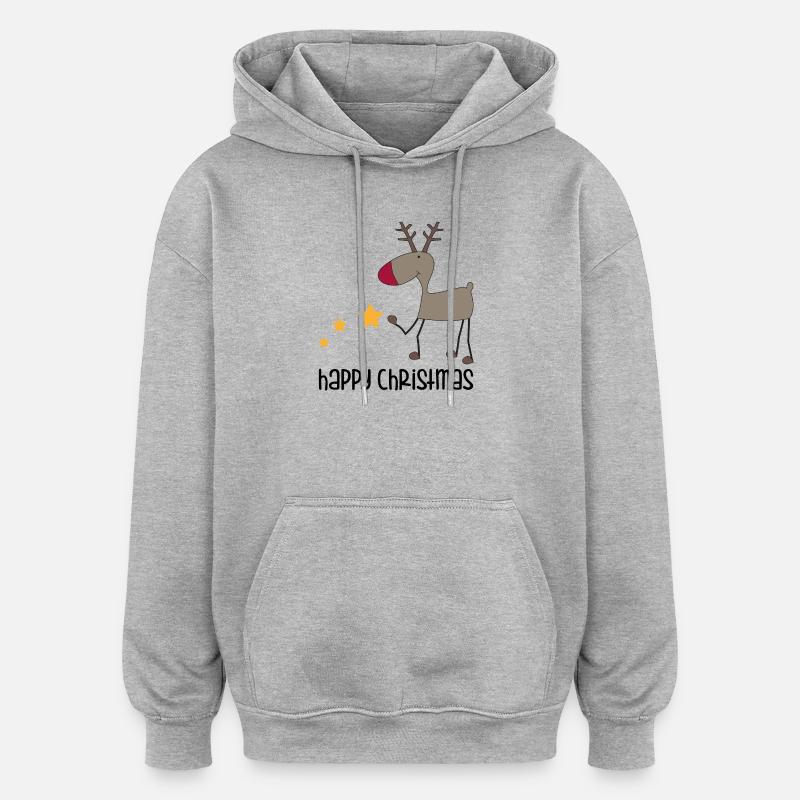 Joyeux Noël - Sweat à capuche oversize unisexe - gris chiné