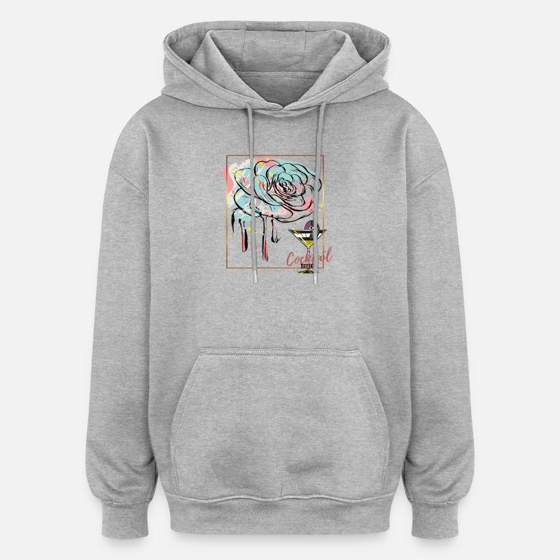 Cocktail - Sweat à capuche oversize unisexe - gris chiné