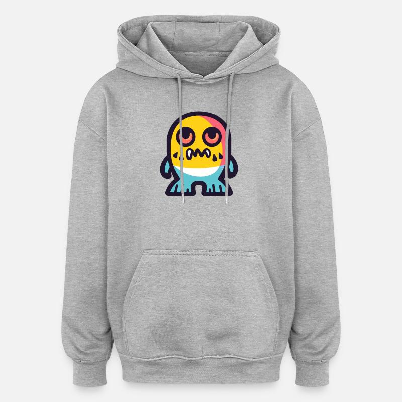 Robbe Zombie Halloween Zombie - Oversized Unisex Hoodie - Grau meliert