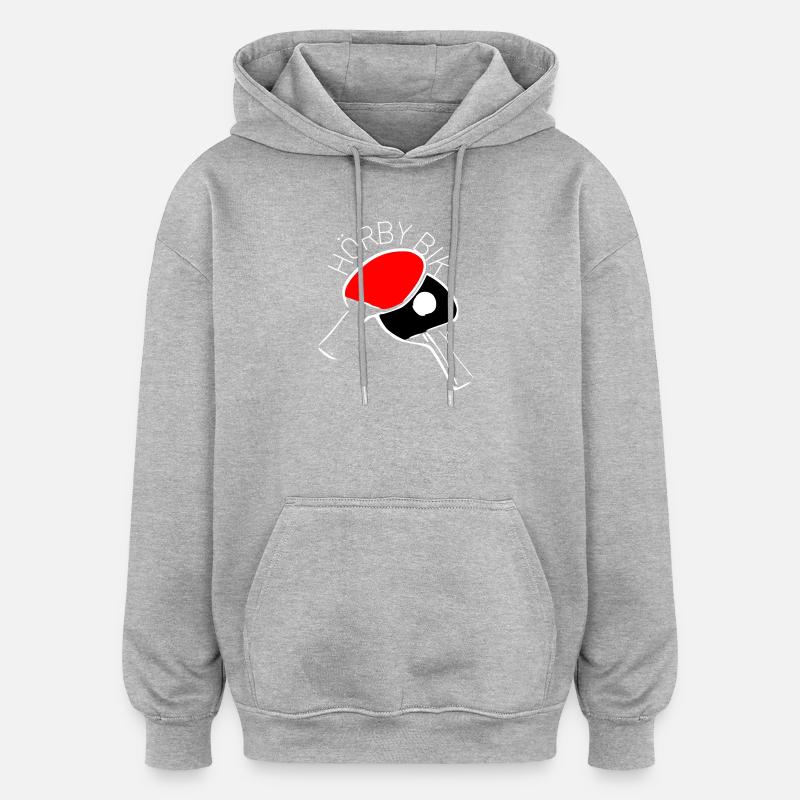 Horby_BIK_logga - Oversized Unisex Hoodie - heather grey