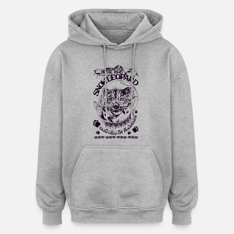 ONCE - Sweat à capuche oversize unisexe - gris chiné