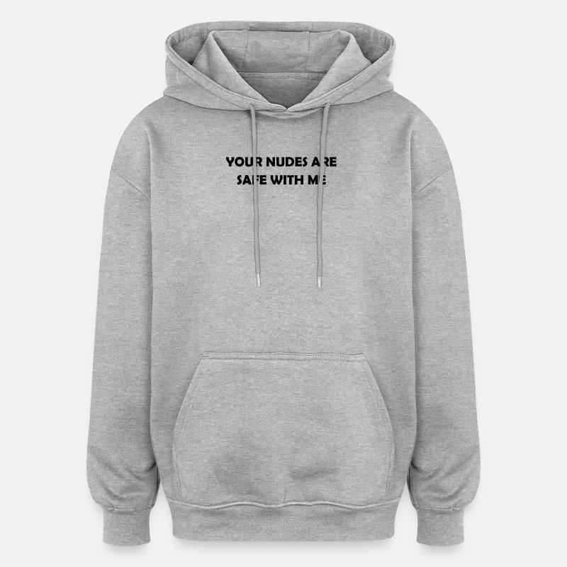 Trust Me, I Delete Nothing - Oversized Unisex Hoodie - heather grey