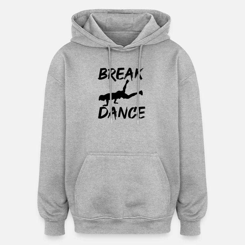 Breakdance - Oversized Unisex Hoodie - Grau meliert