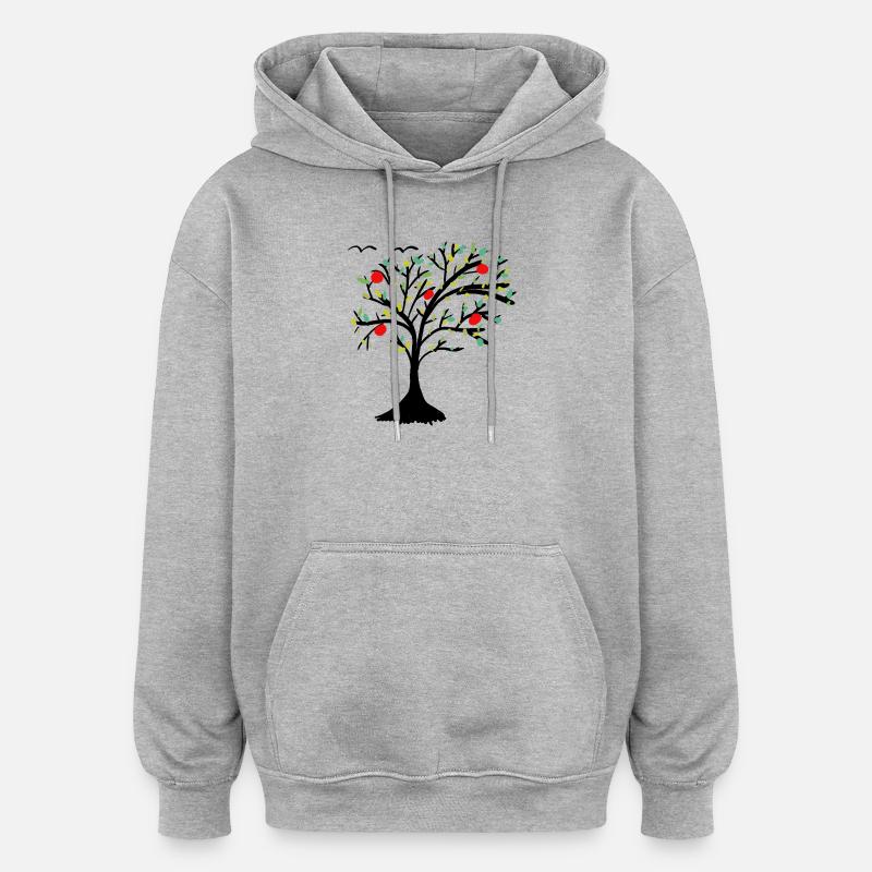 Apple Tree Tree Garden Apple - Oversized Unisex Hoodie - heather grey