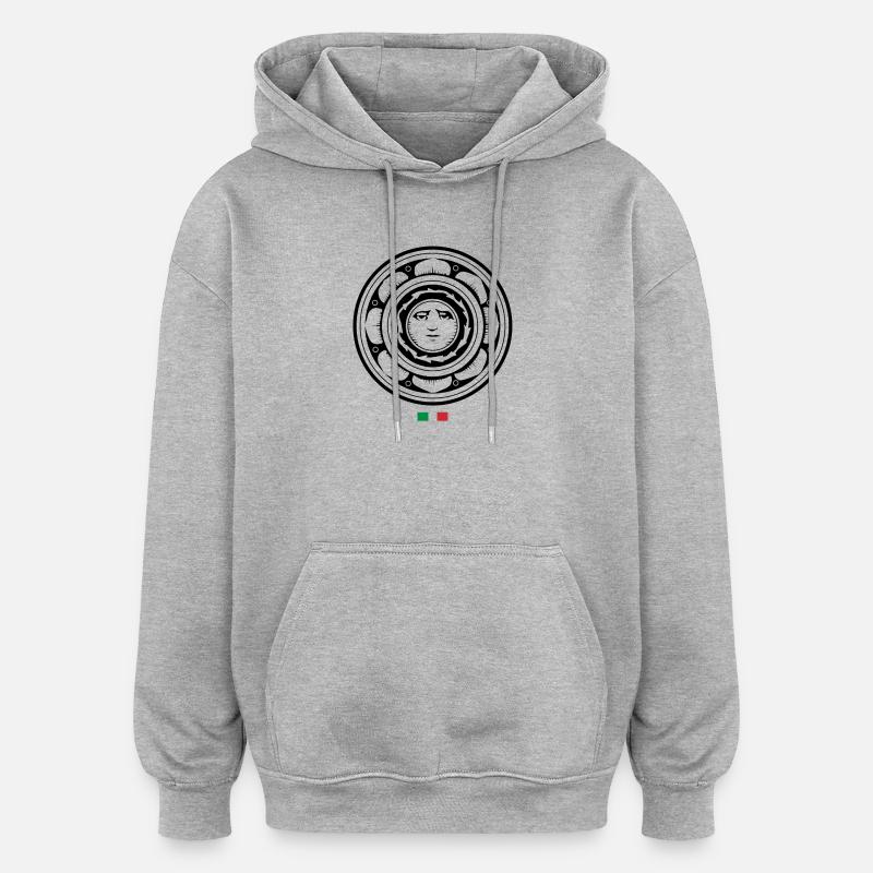 Denari scopa - Sweat à capuche oversize unisexe - gris chiné