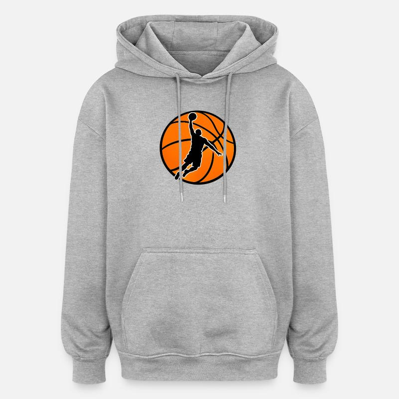 Basketball Power Dunk - Oversized Unisex Hoodie - heather grey
