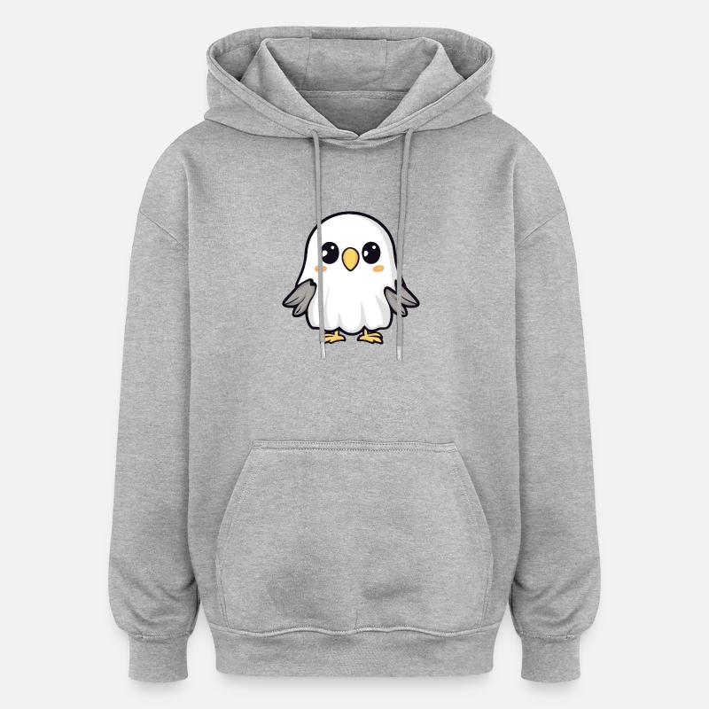 Adler Halloween Comic Geist - Oversized Unisex Hoodie - Grau meliert