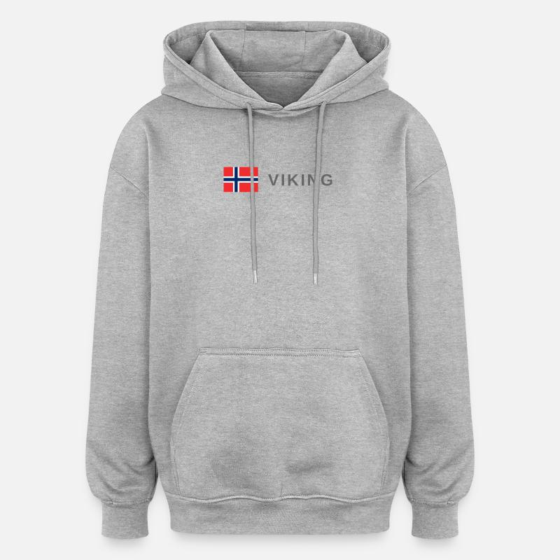 Wikinger - Oversized Unisex Hoodie - Grau meliert