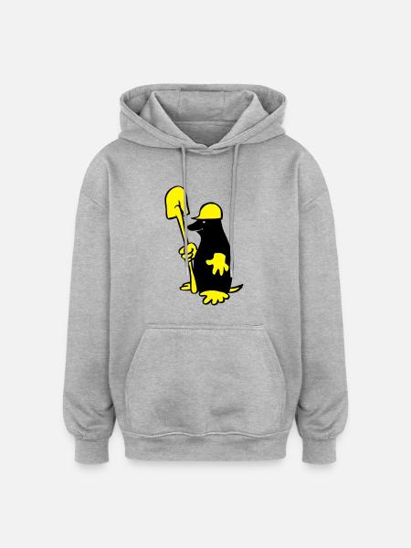 Mole - Oversized Unisex Hoodie - heather grey