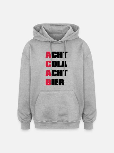 ACAB A.C.A.B - Oversized Unisex Hoodie - Grau meliert