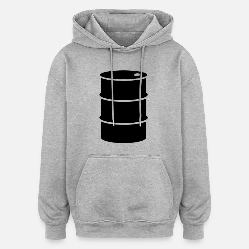Tonneau - Sweat à capuche oversize unisexe - gris chiné