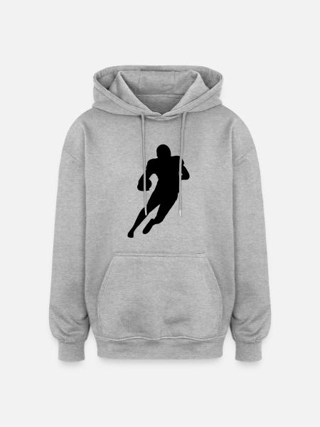 Football player - Oversized Unisex Hoodie - Grau meliert