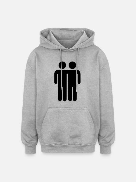 Friendship - Oversized Unisex Hoodie - heather grey