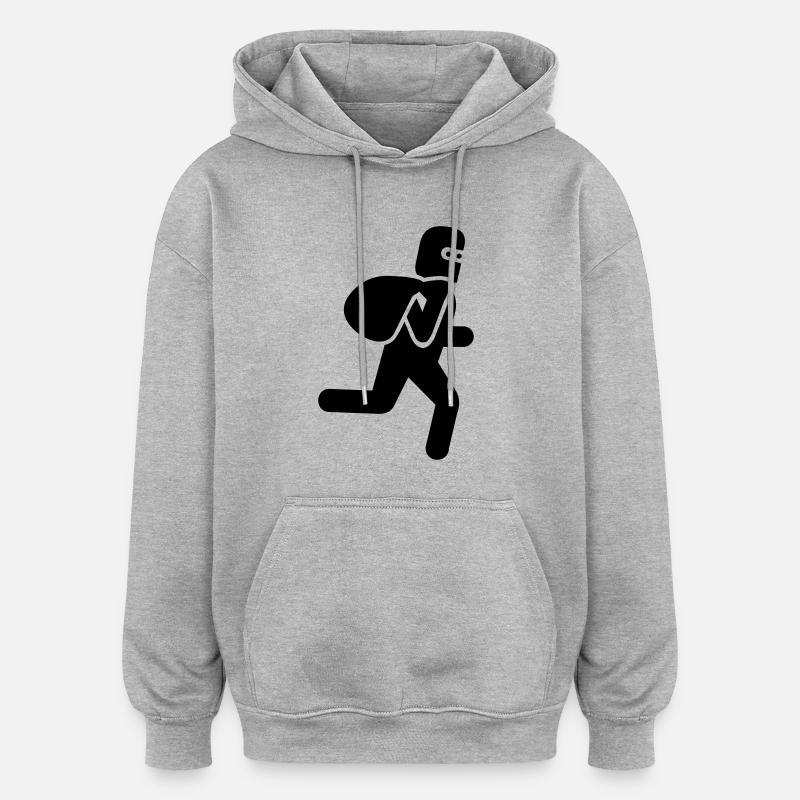 Voleur - Sweat à capuche oversize unisexe - gris chiné