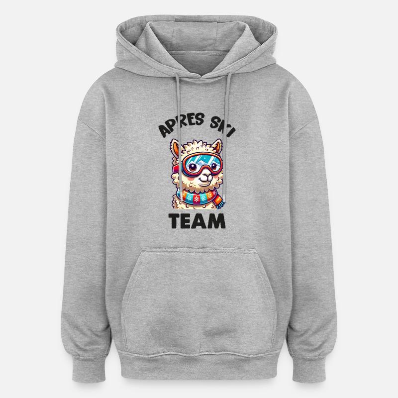 Lunettes de ski Lama - Sweat à capuche oversize unisexe - gris chiné