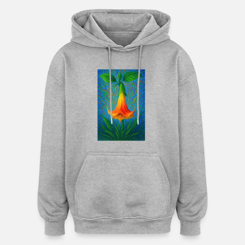 Trompette de l’ange - Sweat à capuche oversize unisexe - gris chiné