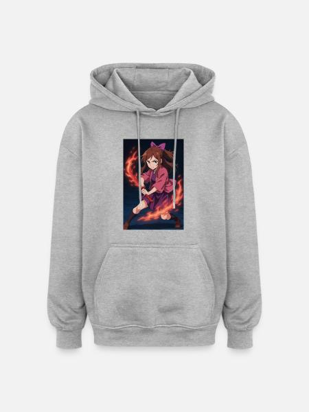 1000003842 - Oversized Unisex Hoodie - heather grey