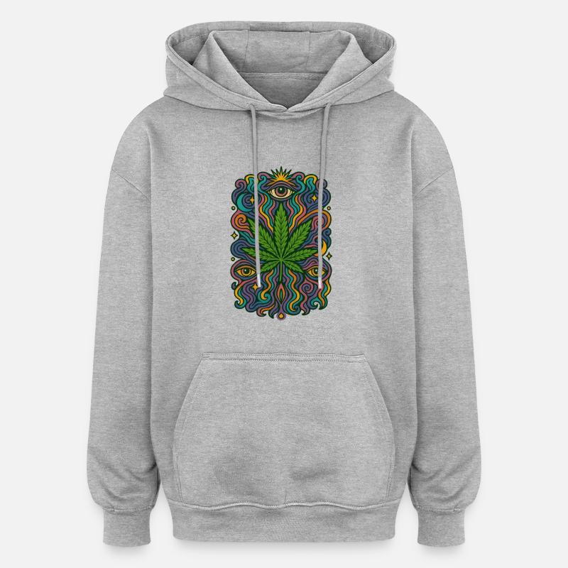 13 - Sweat à capuche oversize unisexe - gris chiné