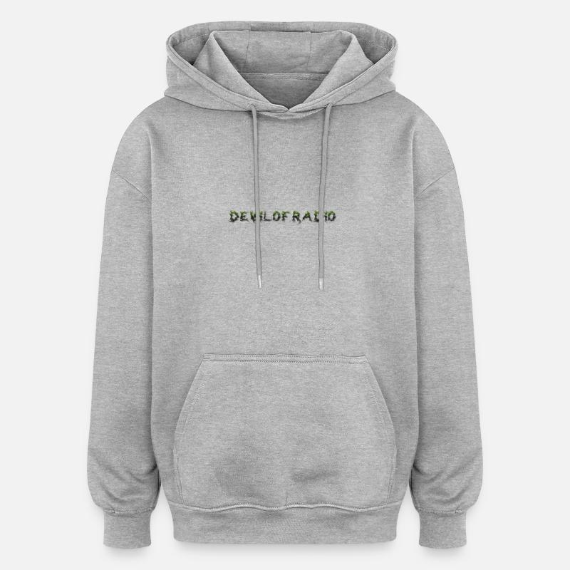Devil01 - Oversized Unisex Hoodie - Grau meliert