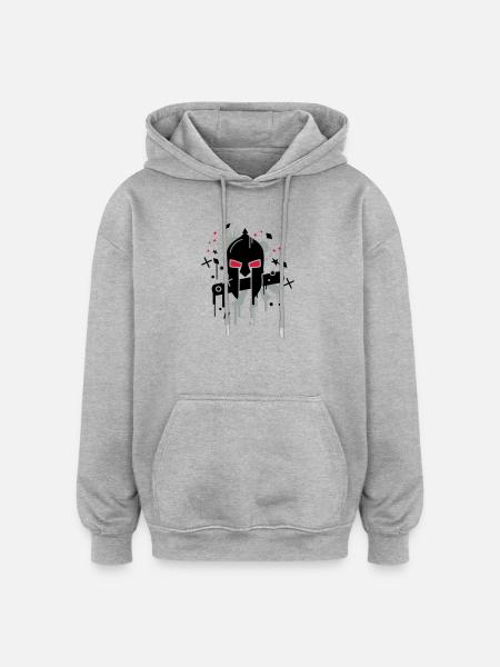 Spartan helmet - Oversized Unisex Hoodie - heather grey