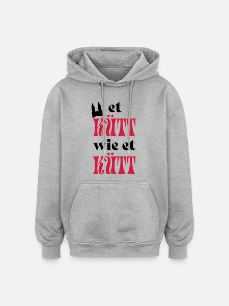 Karneval - Oversized Unisex Hoodie - Grau meliert