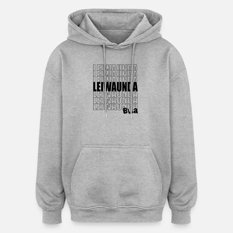 Leiwaunda Bua - großartiger, toller Junge, Bub - Oversized Unisex Hoodie - Grau meliert