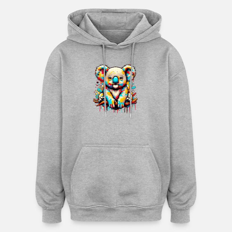 Koala - Oversized Unisex Hoodie - heather grey