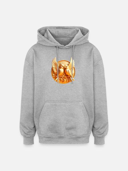 Medal (03) - Oversized Unisex Hoodie - heather grey