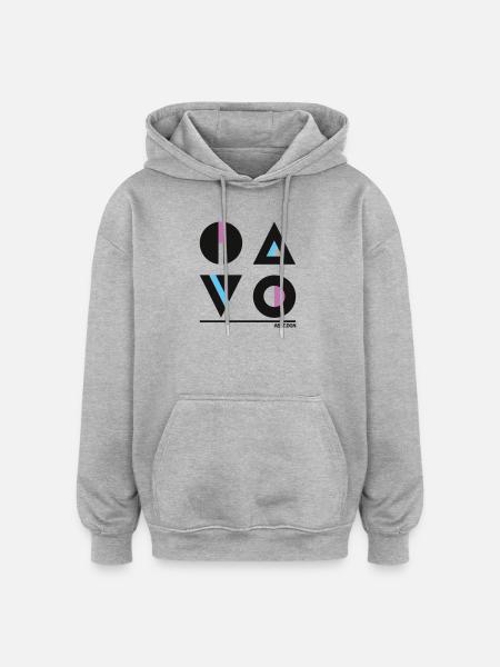 Abstract Geometry Design - Stylish Fashion - Oversized Unisex Hoodie - heather grey
