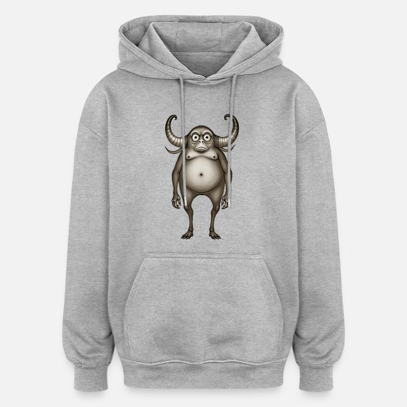 BUG #6 - dark hell - Oversized Unisex Hoodie - heather grey