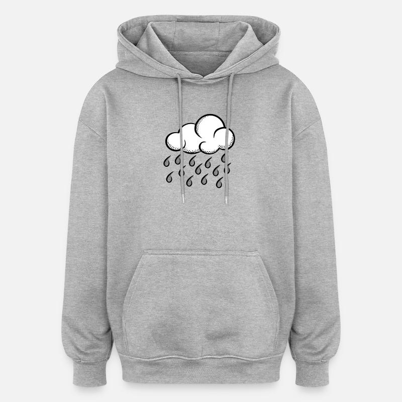Cloud Pop Art Halftone - Oversized Unisex Hoodie - heather grey