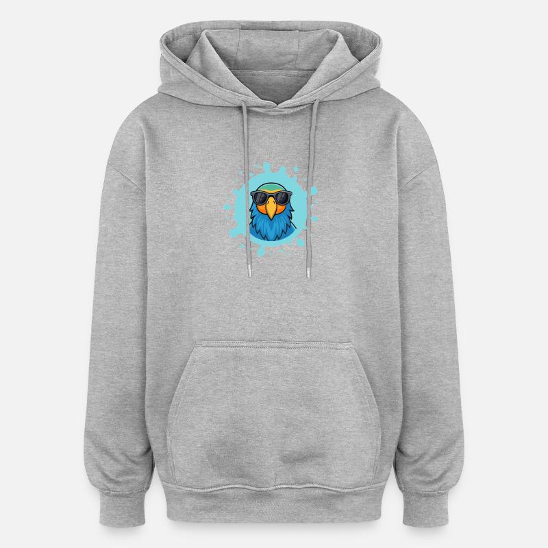 Blue Parrot Solarbrille - Oversized Unisex Hoodie - Grau meliert