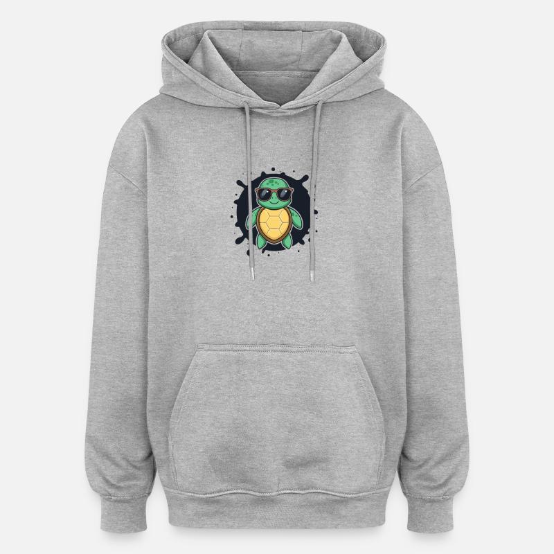 Sea Turtle Cool-Sonnenbrille - Oversized Unisex Hoodie - Grau meliert