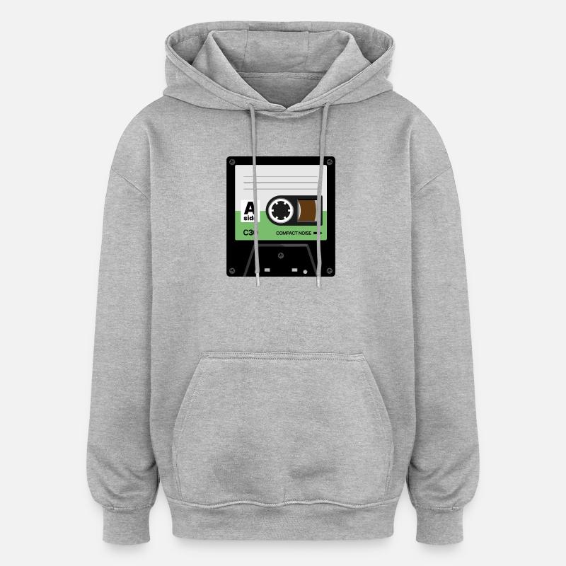 Cassette Minuscule - Sweat à capuche oversize unisexe - gris chiné