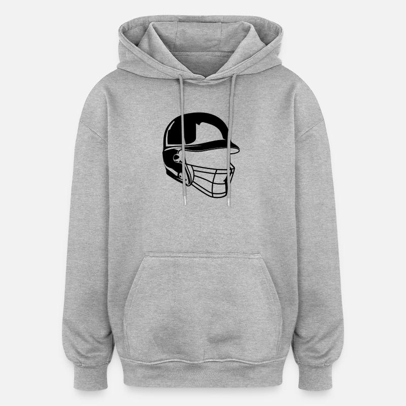 Casque de baseball - Sweat à capuche oversize unisexe - gris chiné