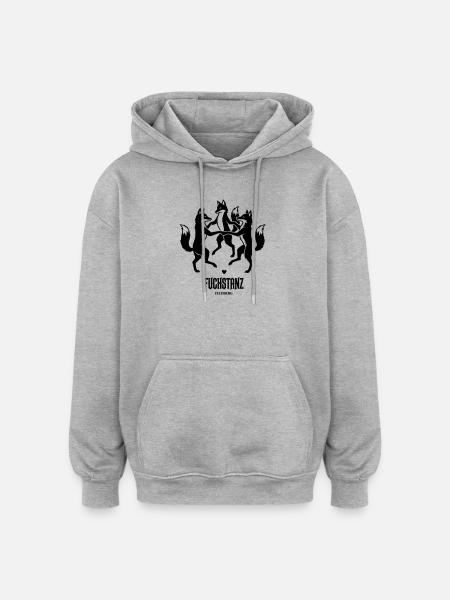 "Fuchstanz - Feldberg" - Oversized Unisex Hoodie - Grau meliert