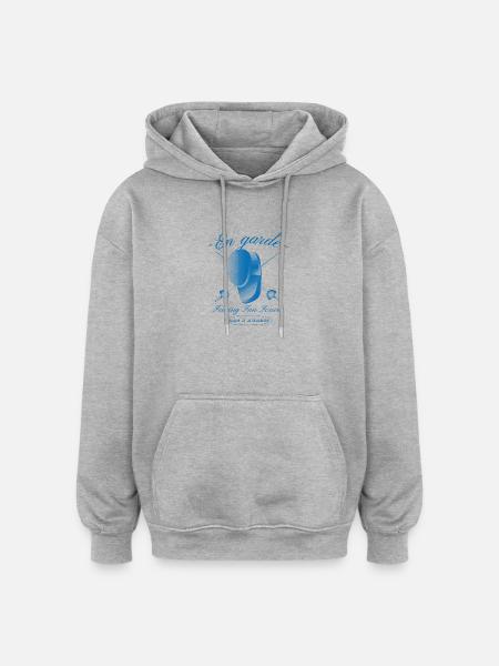 Fechten - Oversized Unisex Hoodie - Grau meliert