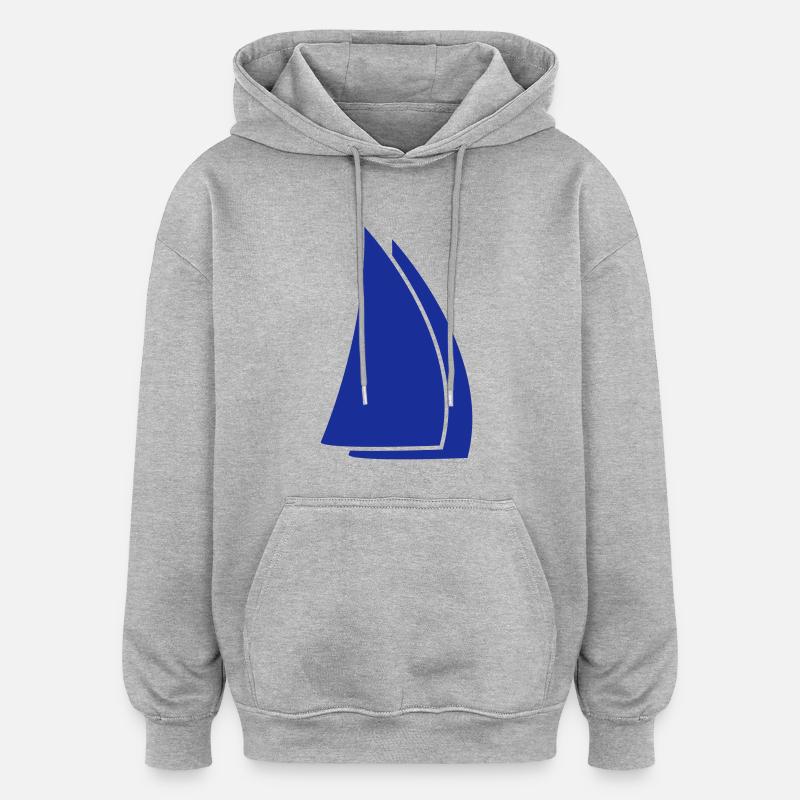 sails deluxe - Sweat à capuche oversize unisexe - gris chiné