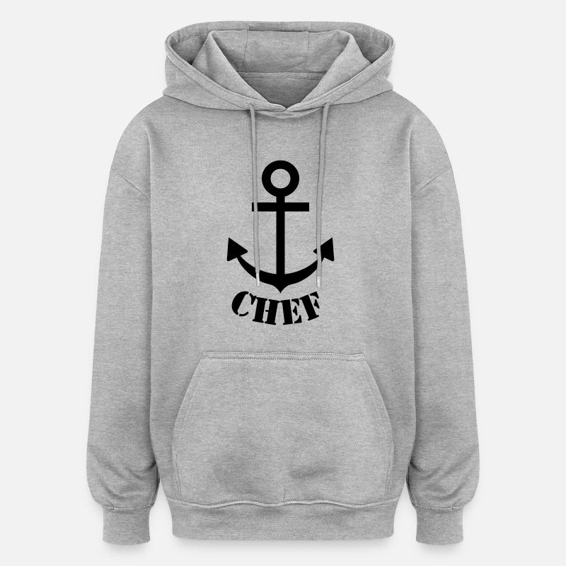 chef - Oversized Unisex Hoodie - Grau meliert