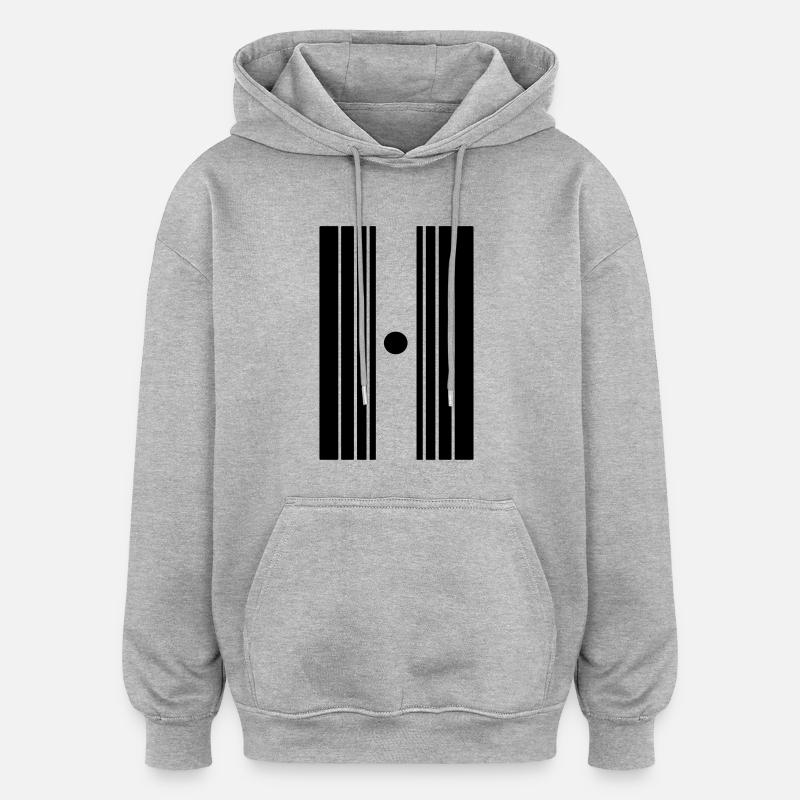 doppler effect - Sweat à capuche oversize unisexe - gris chiné