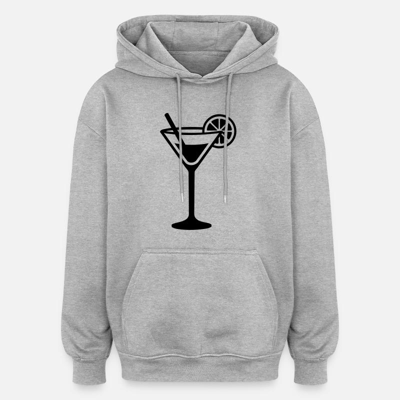 Cocktail - Sweat à capuche oversize unisexe - gris chiné