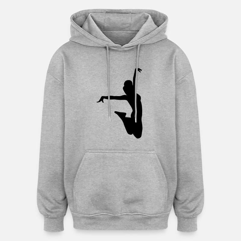 Trampoline - Sweat à capuche oversize unisexe - gris chiné