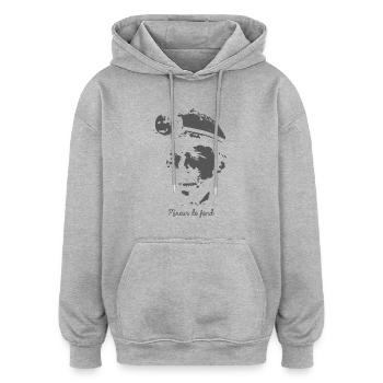 Nord Pas De Calais NPDC Mineur de fond - Sweat à capuche oversize unisexe - gris chiné - Devant - Noah (186cm)