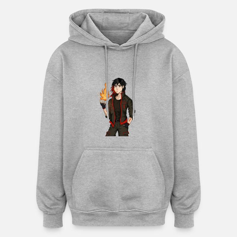 Liora Eveshade - Sweat à capuche oversize unisexe - gris chiné