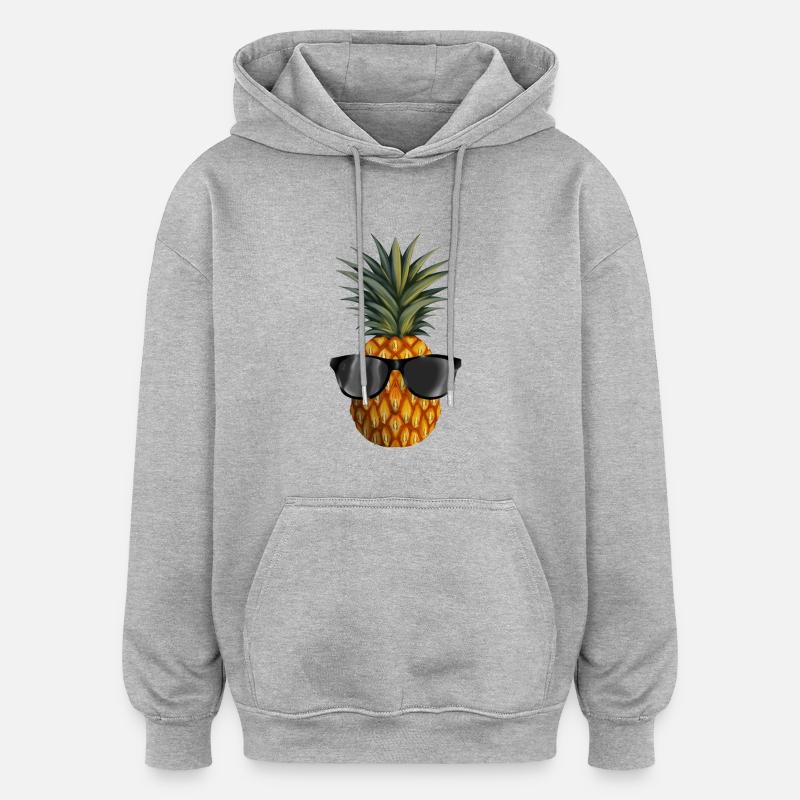 Pineapple coolness - Oversized Unisex Hoodie - heather grey