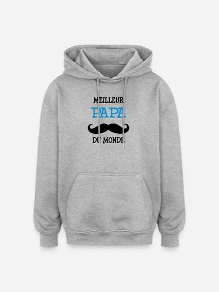 Best Dad World - Oversized Unisex Hoodie - heather grey