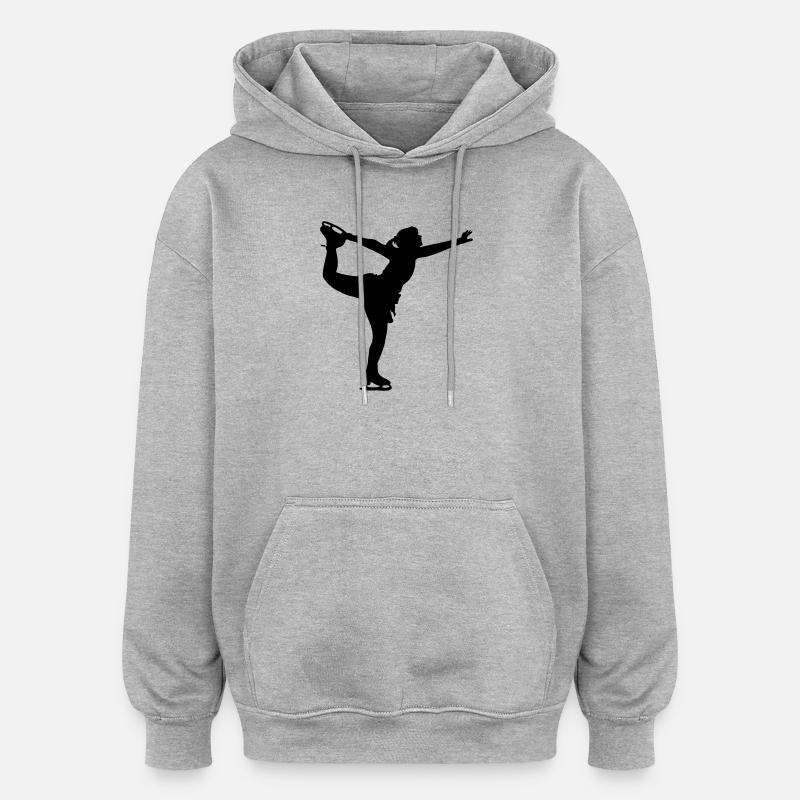 Eiskunstlauf Tanzende Mädchen oder Frauen - Oversized Unisex Hoodie - Grau meliert