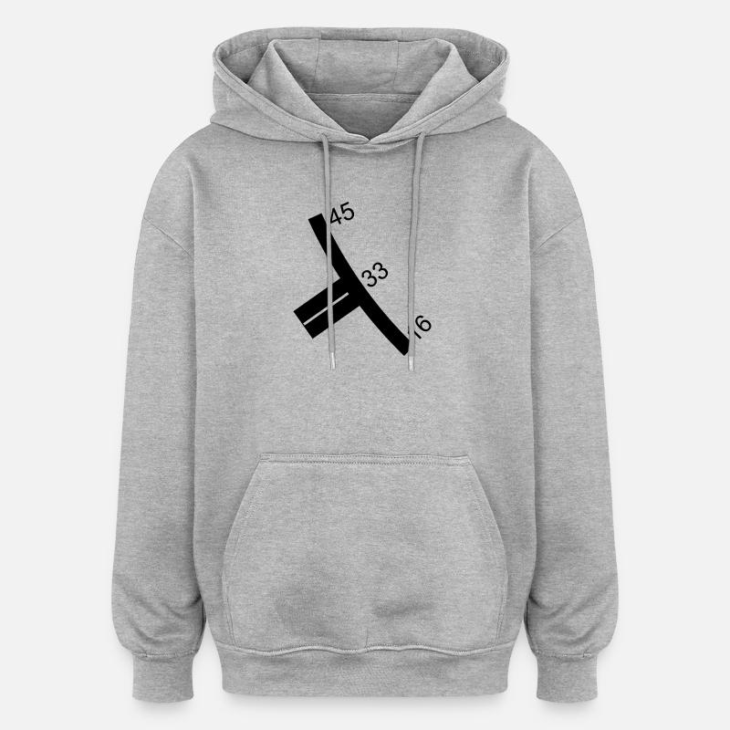 Turntable controller 45 33 16 - Oversized Unisex Hoodie - heather grey